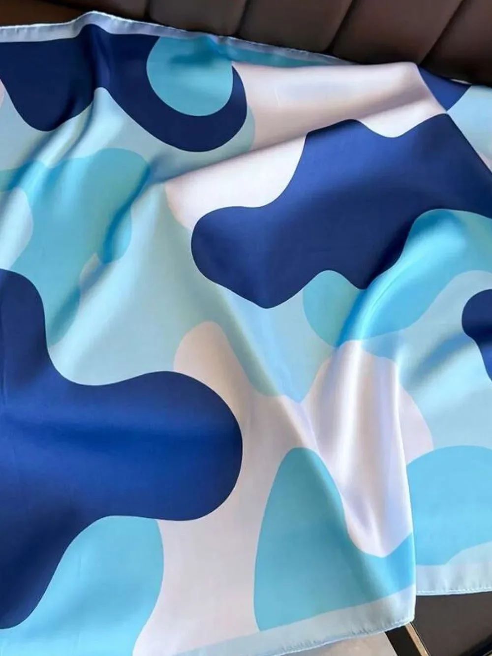 Blue Abstract Print scarf S166